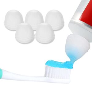 self-closing toothpaste caps,5 pcs toothpaste squeezers cap keeps no mess or waste,simple and practical for every home by hijaja