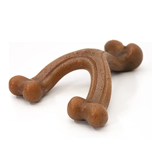 Nylabone Gourmet Style Strong Chew Wishbone Dog Toy Bacon Large/Giant (1 Count)