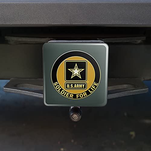 U.S. Army Soldier for Life Logo Tow Trailer Hitch Cover Plug Insert