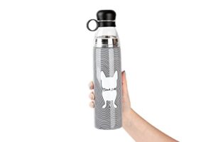 french bull french twist vacuum insulated water bottle - 25 oz stainless steel water bottle with leak proof lid - doubles as a drinking cup, reusable, bpa free, sweatproof for everyday use – ziggy