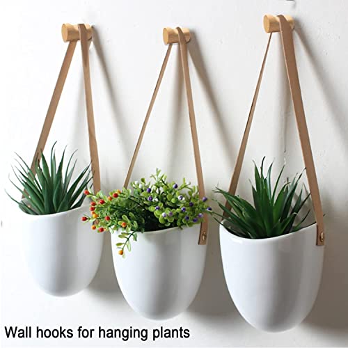 DINGEE 8 Pack Wood Wall Hooks,Natural Wooden Coat Hooks Wall Mounted,Heavy Duty Wooden Pegs for Hanging Hat, Plants, Bathroom Towels Clothes,Minimalist Beech Wood Wall Hooks