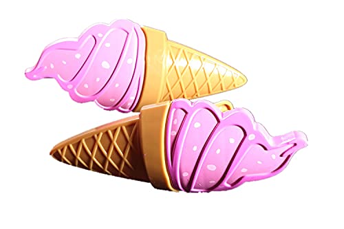 Pink Ice Cream Style Beach Towel Clips Jumbo Size for Beach Chair, Cruise Beach Patio, Pool Accessories for Chairs, Household Clip, Baby Stroller. by C&H Solutions