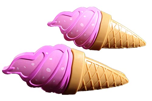 Pink Ice Cream Style Beach Towel Clips Jumbo Size for Beach Chair, Cruise Beach Patio, Pool Accessories for Chairs, Household Clip, Baby Stroller. by C&H Solutions