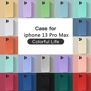 KPKHDI iPhone 13 Pro Max Case Compatible with iPhone 13 Pro Max Matte Silicone Stain Resistant Cover with Full Body Protection Anti-Scratch Shockproof Case 6.7 inch (Black)