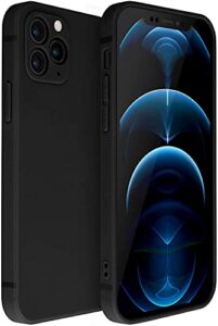 kpkhdi iphone 13 pro max case compatible with iphone 13 pro max matte silicone stain resistant cover with full body protection anti-scratch shockproof case 6.7 inch (black)