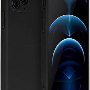 KPKHDI iPhone 13 Pro Max Case Compatible with iPhone 13 Pro Max Matte Silicone Stain Resistant Cover with Full Body Protection Anti-Scratch Shockproof Case 6.7 inch (Black)