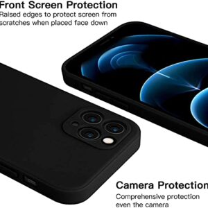 KPKHDI iPhone 13 Pro Max Case Compatible with iPhone 13 Pro Max Matte Silicone Stain Resistant Cover with Full Body Protection Anti-Scratch Shockproof Case 6.7 inch (Black)