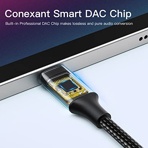 Sonzoll USB C to 3.5mm Audio Adapter (2 Pack) USB Type C to AUX Headphone Jack Hi-Res DAC Cable Adapter for Pixel 4 Samsung Galaxy S21 S20 Ultra S20+ Note 20 OnePlus 7T and More