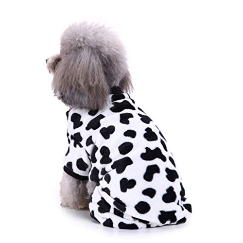 Cow Clothes Dachshund Clothes Thermal Pet Winter Clothes Adorable Milk Cows Pet Dog Clothes Comfy Polyester Autumn Winter Pajamas Coat Jumpsuit Teacup Chihuahua Clothes