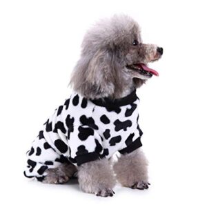 Cow Clothes Dachshund Clothes Thermal Pet Winter Clothes Adorable Milk Cows Pet Dog Clothes Comfy Polyester Autumn Winter Pajamas Coat Jumpsuit Teacup Chihuahua Clothes