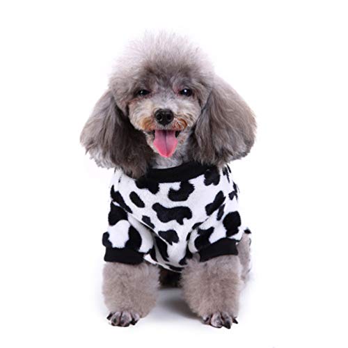 Cow Clothes Dachshund Clothes Thermal Pet Winter Clothes Adorable Milk Cows Pet Dog Clothes Comfy Polyester Autumn Winter Pajamas Coat Jumpsuit Teacup Chihuahua Clothes