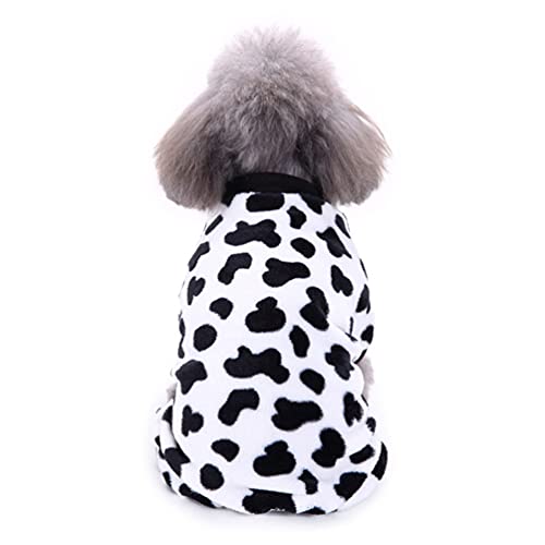 Cow Clothes Dachshund Clothes Thermal Pet Winter Clothes Adorable Milk Cows Pet Dog Clothes Comfy Polyester Autumn Winter Pajamas Coat Jumpsuit Teacup Chihuahua Clothes