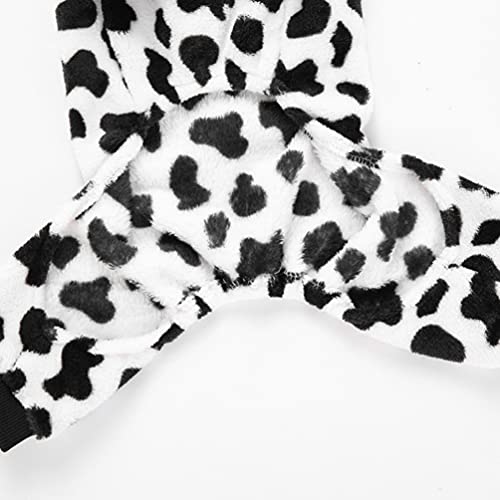 Cow Clothes Dachshund Clothes Thermal Pet Winter Clothes Adorable Milk Cows Pet Dog Clothes Comfy Polyester Autumn Winter Pajamas Coat Jumpsuit Teacup Chihuahua Clothes