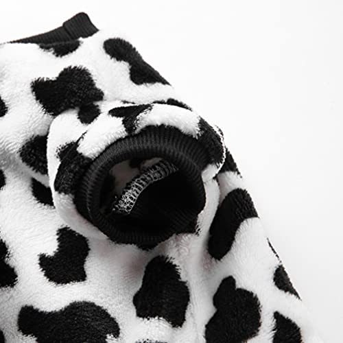 Cow Clothes Dachshund Clothes Thermal Pet Winter Clothes Adorable Milk Cows Pet Dog Clothes Comfy Polyester Autumn Winter Pajamas Coat Jumpsuit Teacup Chihuahua Clothes