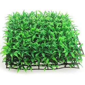 Saycker Aquarium Grass Mat,Fake Artificial Aquarium Grass Ornament Turf Aquatic Grass Lawn,Fish Tank Grass Landscape Decoration,25cm x 25cm