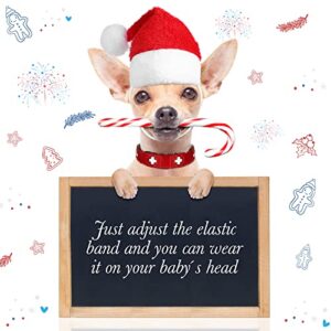 8 Pcs Pet Christmas Hats Dog Cat Christmas Santa Hats Holiday Pet Costumes Plush Santa Hat Pet Christmas Photo Props for Puppy Kitten Small Cats Dog