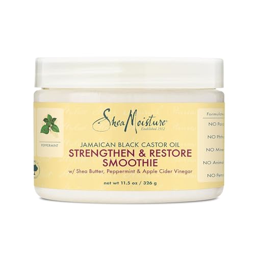 SheaMoisture Jamaican Black Castor Oil Strengthen & Restore Smoothie Cream for Unisex, 11.5 Oz