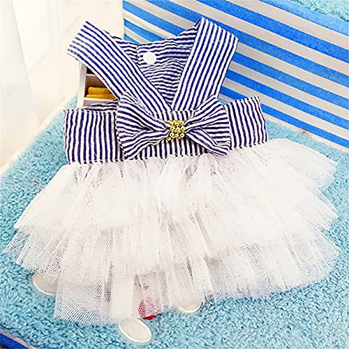 TTBDWiian Dress with Bowknot Lace Dog Dress Girl Puppy Clothes Clothes Birthday Party Doggy Gown Dog Princess Dresses