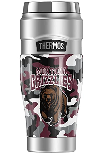 THERMOS University of Montana OFFICIAL Camo STAINLESS KING Stainless Steel Travel Tumbler, Vacuum insulated & Double Wall, 16oz