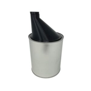 store & pour paint can pourer - fits quart-sized paint cans - removable rubber stopper top to store quart cans after use