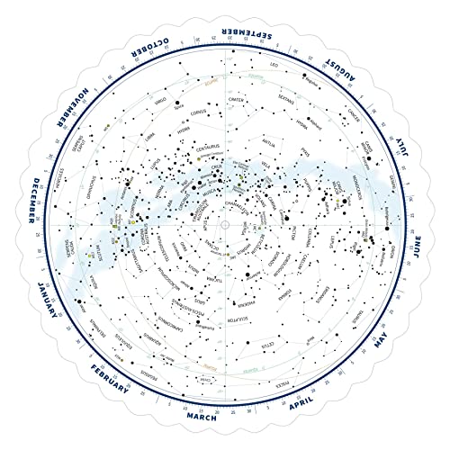 Tirion Double-Sided Multi-Latitude Planisphere Night Sky Star Map Guide for Astronomy