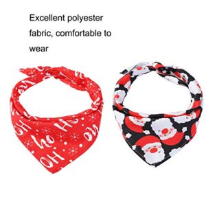 YUDANSI Christmas Dog Bandanas Hat Set, Red Dog Triangle Scarf Dog Costumes Headwear, Christmas Pet Bibs for Dog, 3 Pack Dog Christmas Party Outfit, Gift for Small Medium Large Dogs(Santa Snowflake)