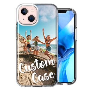 personalized custom double layered phone case for apple iphone 13 6.1 inch only - design your own perfect custom picture photo case