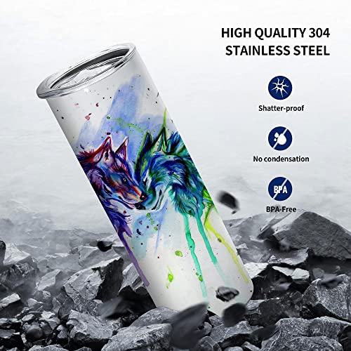 AGH 24 Pack 20oz Sublimation Tumblers with Metal Sraws and Lids Straight Skinny Tumblers Bulk, Stainless Steel Vacuum Insulated Tumblers, Double Wall Sublimation Tumbler Keep Coffee Chilled for Hours