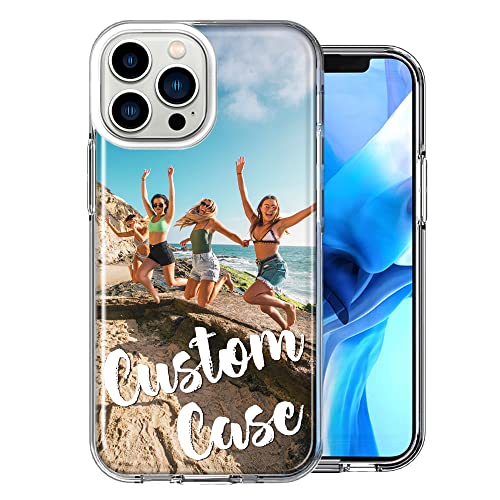 Personalized Custom Double Layered Phone Case for Apple iPhone 13 Pro Max 6.7 inch ONLY - Design Your Own Perfect Custom Picture Photo Case