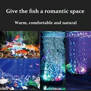 4.92 inch 12 LEDs Fish Tank Light, Bubbler Stone, LED Aquarium Lights Disk, Submersible Fish Tank Decorations Accessories, Underwater Round Small Bubbles Lamp Without air pump