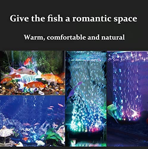 4.92 inch 12 LEDs Fish Tank Light, Bubbler Stone, LED Aquarium Lights Disk, Submersible Fish Tank Decorations Accessories, Underwater Round Small Bubbles Lamp Without air pump