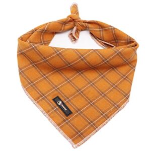 dogwong dog bandana cotton washable soft dog bibs scarf, adjustable kerchief square dog bandanas for small large dogs