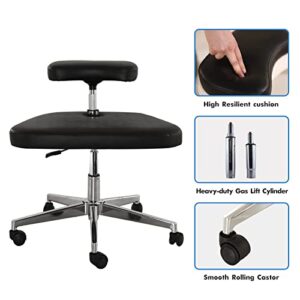 Tcowoy Ergonomic Cross Legged Chair for Office or Home,Kneeling Chair with Adjustable Height for Computer Workers, Yoga Lovers, Meditation Fanatics (Black)