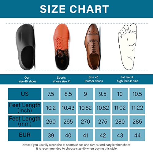 phurnit Slip Resistant Shoes for Men - Comfortable Work Shoes Non Slip Shoes Oil Resistant Waterproof Nursing Nurse Shoes Kitchen Shoes Garden Work Shoe for Men and Women Unisex