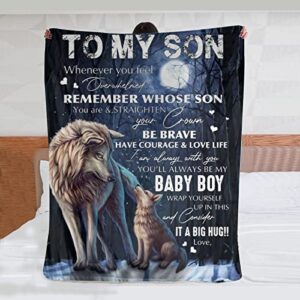 to my son flannel blankets from dad mom gifts for son throw blankets soft cozy flannel fleece blanket to my son fleece blanket soft warm bed blankets 60x50 in
