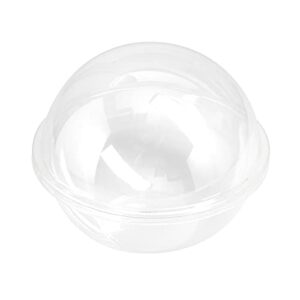 Restaurantware Thermo Tek 28 Ounce Salad Containers With Lids, 50 Sphere To Go Bowls With Lids - Airtight Dome Lids, Lightweight, Clear Plastic Disposable Salad Bowls With Lids, Keep Food Fresh