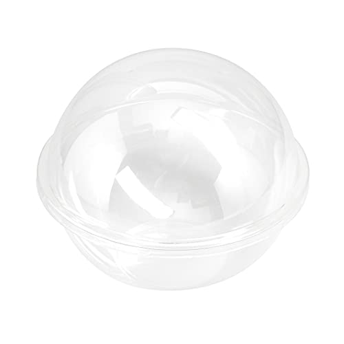 Restaurantware Thermo Tek 28 Ounce Salad Containers With Lids, 50 Sphere To Go Bowls With Lids - Airtight Dome Lids, Lightweight, Clear Plastic Disposable Salad Bowls With Lids, Keep Food Fresh