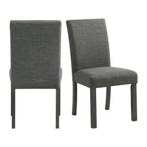 picket house furnishings turner side chair set in charcoal