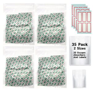 delatank 2000cc oxygen absorbers 40ea 5 gallon mylar (plastic) bags for food storage with 1 gallon mylar bags for food storage 36 lables