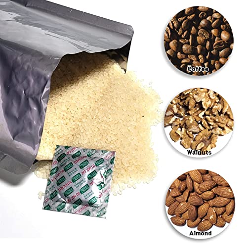 Delatank 2000cc Oxygen Absorbers 40ea 5 Gallon Mylar (Plastic) Bags for Food Storage With 1 gallon Mylar Bags for Food Storage 36 lables