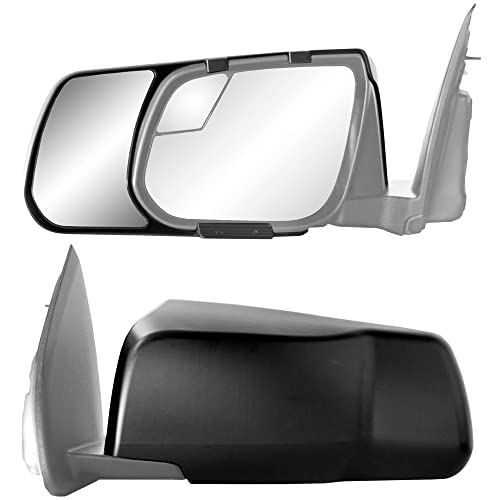 K Source Snap & Zap Custom Towing Mirror Pair for Chevrolet Colorado/GMC Canyon, Black