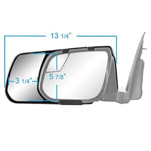 K Source Snap & Zap Custom Towing Mirror Pair for Chevrolet Colorado/GMC Canyon, Black