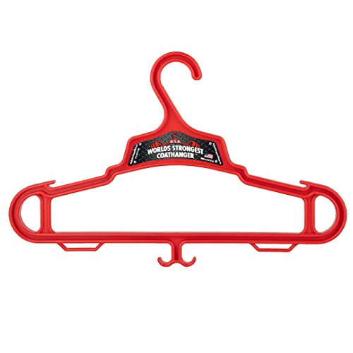 Worlds Strongest Coat Hanger | USA Made | 140 lb Load Capacity | Multipurpose Gear Hanger | RED (24)