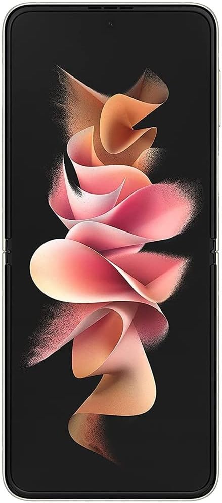 Samsung Galaxy Z Flip 3 Flip3 5G Fully Unlocked Android Cell Phone US Version Smartphone Flex Mode, Intuitive Camera Compact - (Renewed) (128GB, Cream)