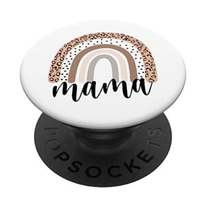 mama leopard rainbow cheetah print mommy mothers day popsockets swappable popgrip