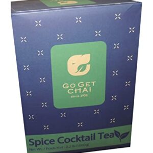 Go Get Chai Spice blend tea with Ashwagandha, Clove, Cinnamon, Ginger, Pepper. Vegan. No plastics. Black Tea. No preservatives. All natural. Chai tea. 2.2 lbs