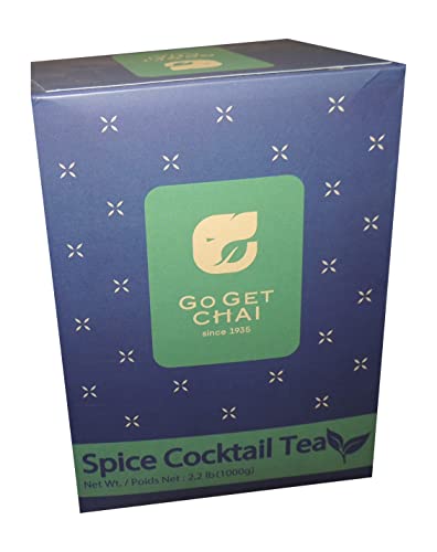 Go Get Chai Spice blend tea with Ashwagandha, Clove, Cinnamon, Ginger, Pepper. Vegan. No plastics. Black Tea. No preservatives. All natural. Chai tea. 2.2 lbs