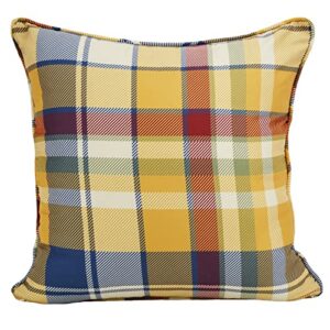 donna sharp throw pillow - chesapeake traditional decorative throw pillow with plaid pattern - square