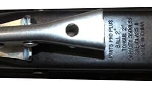 Parts Pro Plus+ 3,500-Lbs Tongue Coupler for Trailer with 2" Channel or Tube Frame - 2" Hitch Ball Socket - Oily Finish