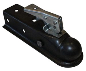 parts pro plus+ 3,500-lbs tongue coupler for trailer with 2" channel or tube frame - 2" hitch ball socket - oily finish